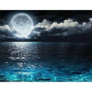 Beautiful Moon and Sea