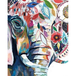 Abstract Elephant with Natural Color