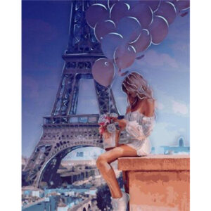 Hot Girl Near Eiffel Tower