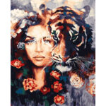 Beautiful Woman And Tiger