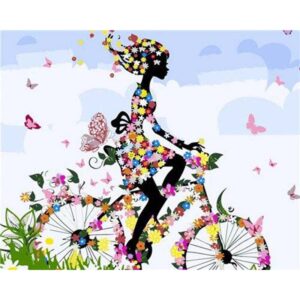 Girl on the Cycle - Mosaic