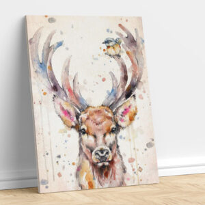 Abstract Reindeer And Sparrow