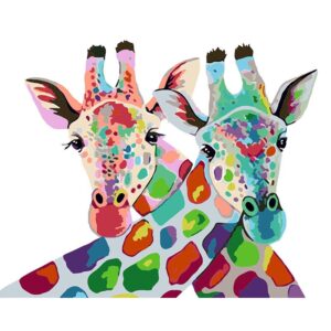 Abstract Colorful Giraffe