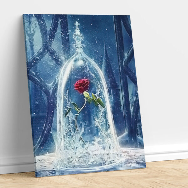 Red Rose under Glass