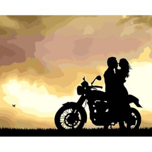 Romantic Couple on Bike