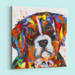 Abstract Dog Acrylic Painting