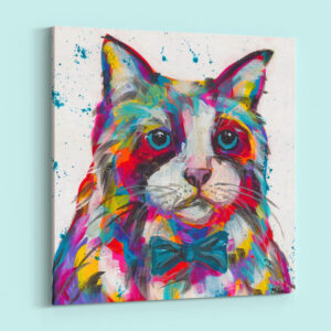 Abstract Cat with Multi Color