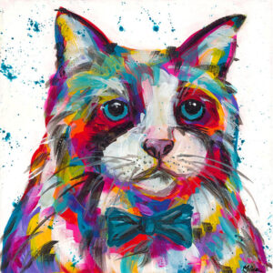 Abstract Cat with Multi Color